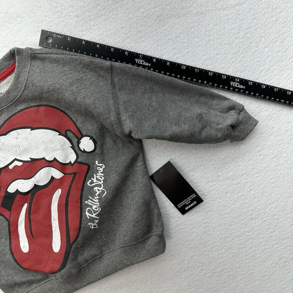 Kids Unisex Rolling Stones Christmas Size 4T NWT Soft Inside Gray Christmas